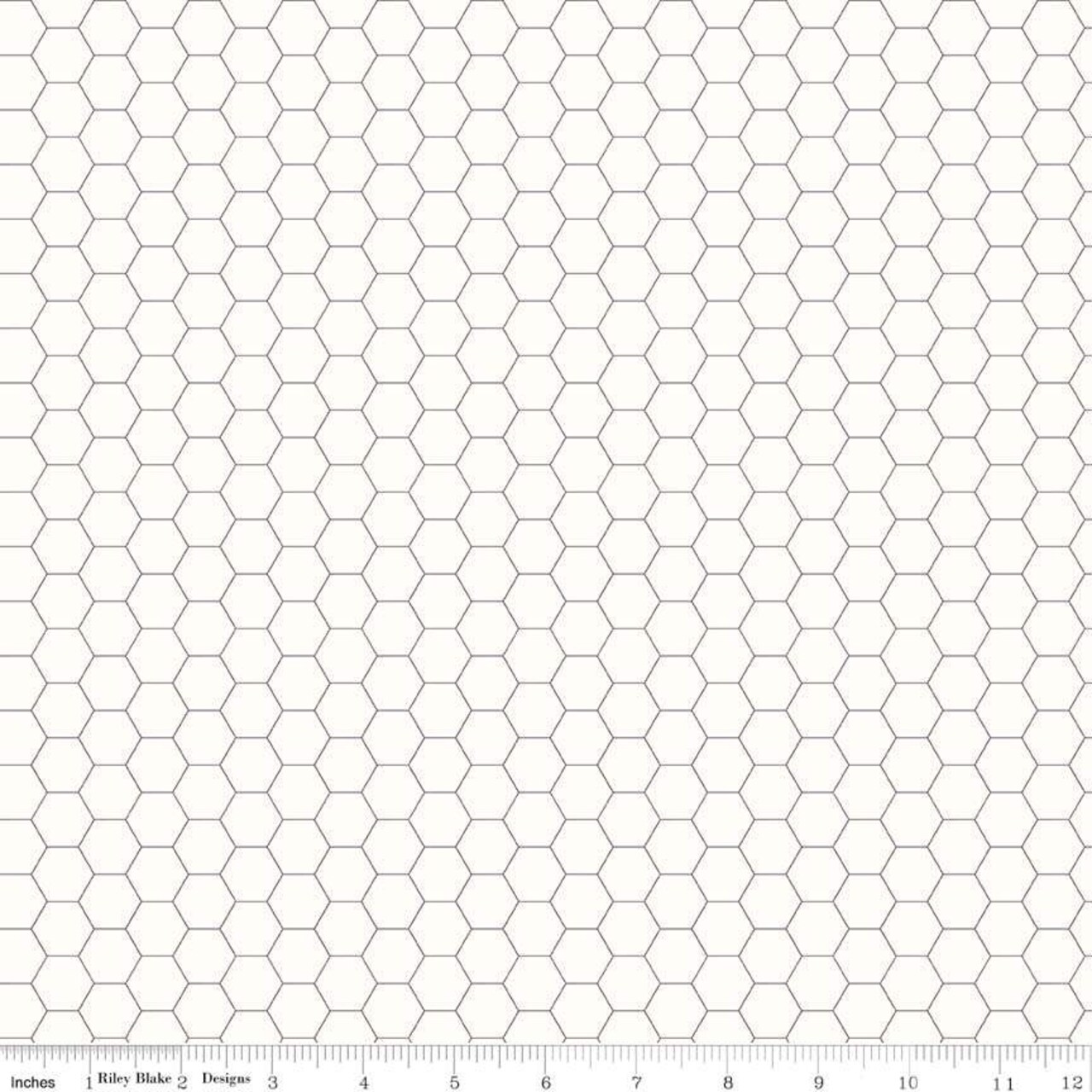 Fabric Riley Blake Gray Honeycomb Bee Backgrounds by the Quarter Yard C6387-GRAY